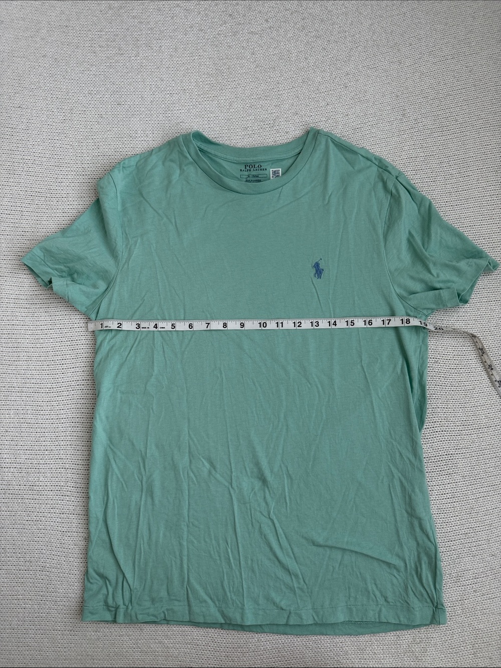 Ralph Lauren 100% Cotton Short Sleeve Tee Blue/Green Size Medium - Picture 3 of 6